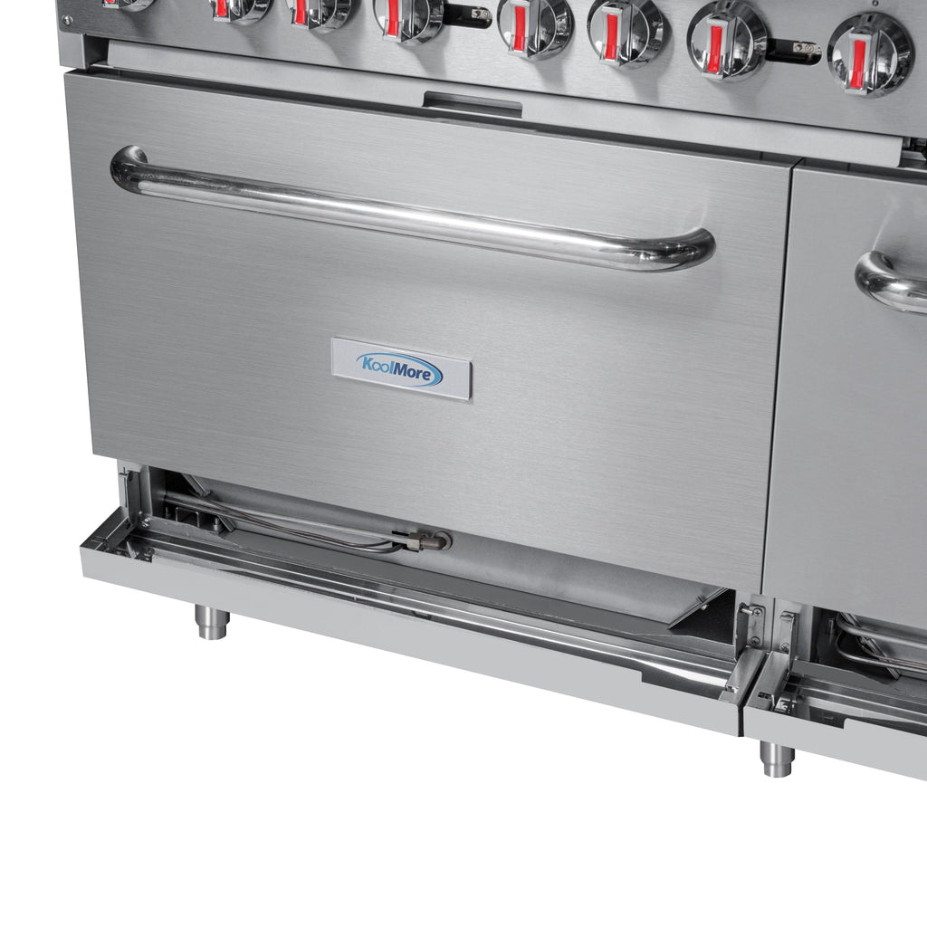 60 in. 6 Burner Commercial LP Range with 24 in. Griddle in Stainless-Steel