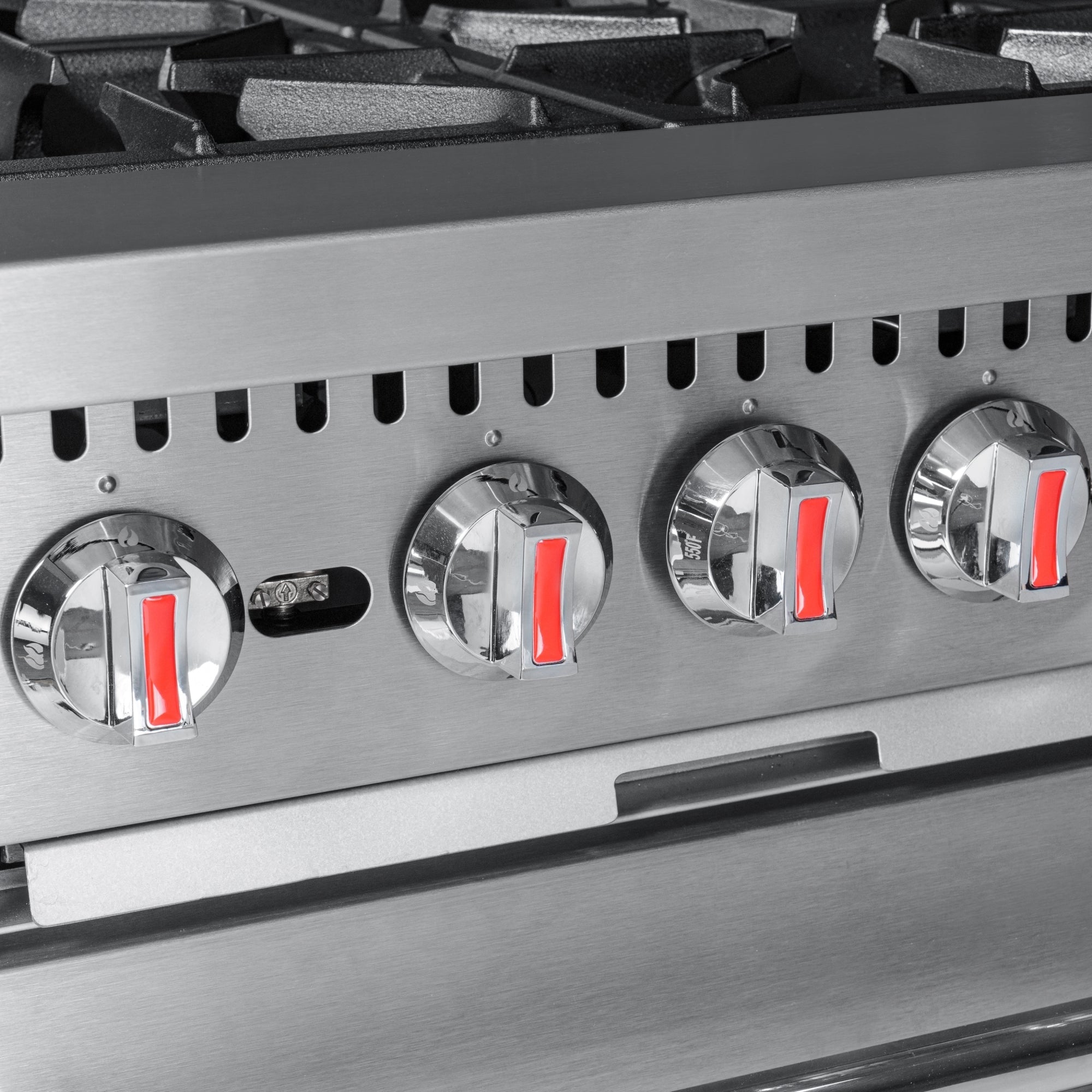 24 in. 4 Burner Commercial Natural Gas Range with Oven in Stainless-Steel