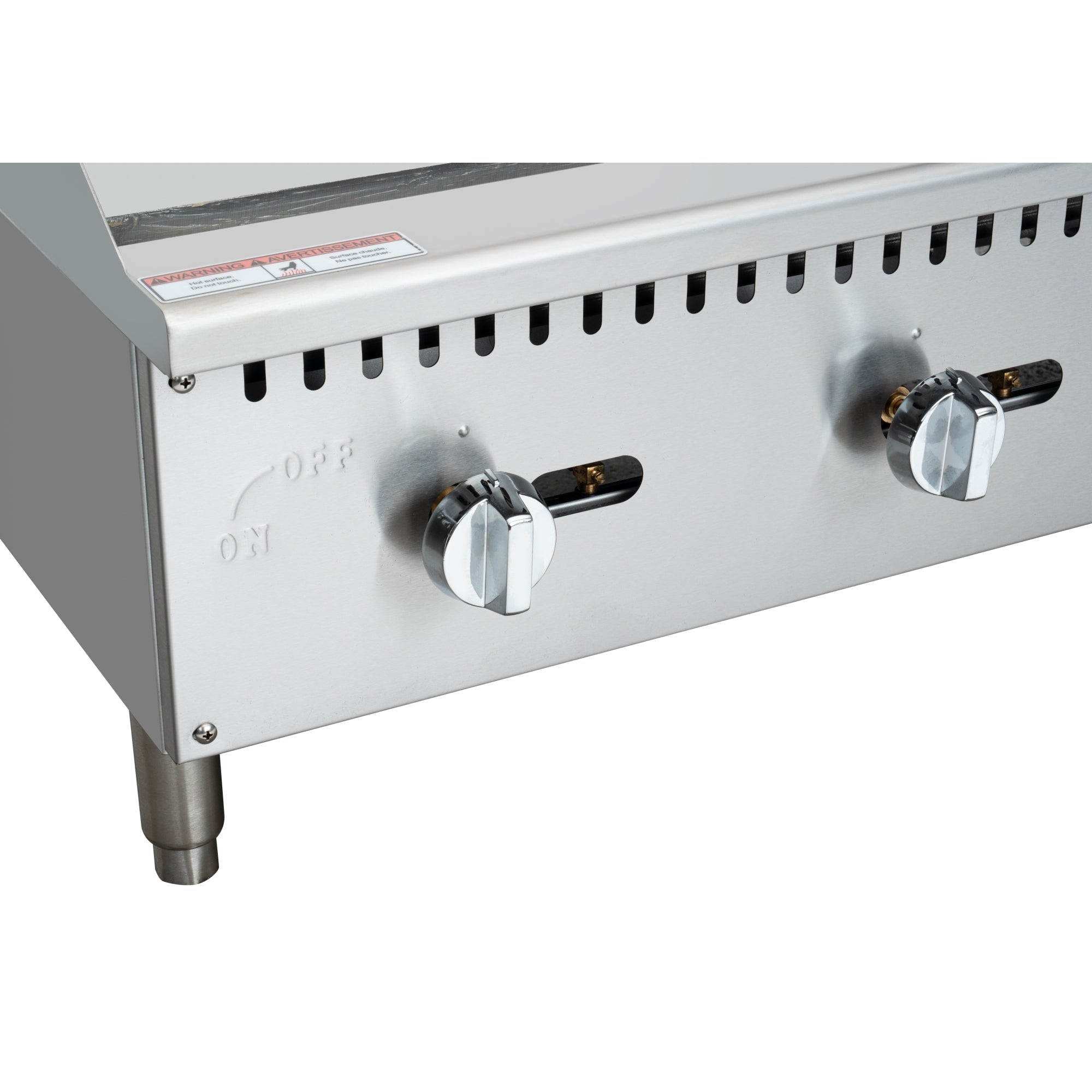 48 in. Natural Gas 4-Burner Griddle with 120,000 BTUs in Stainless-Steel