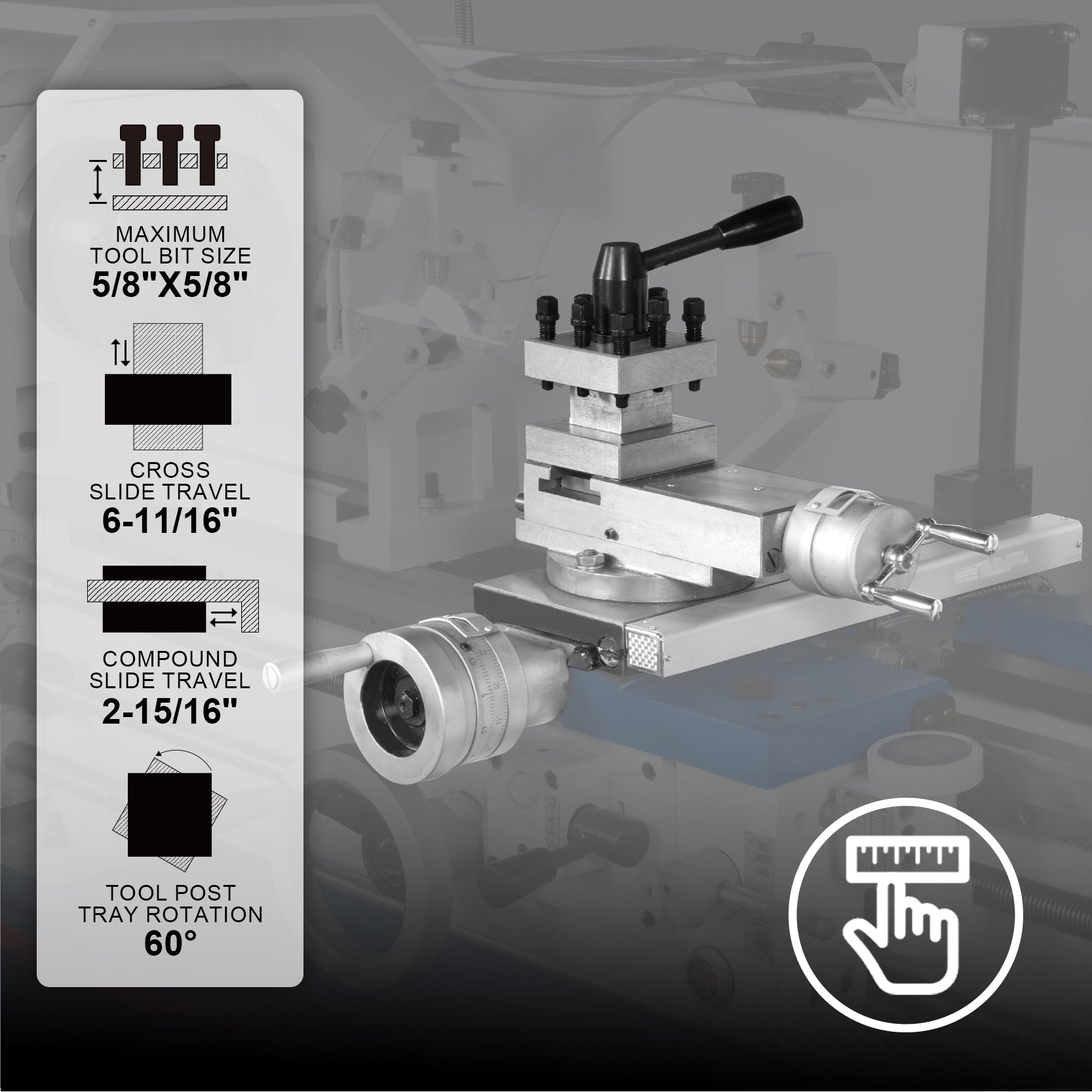 13" x 40" Industrial Heavy Duty Bench Metal Lathe 2HP/1500W Metal Working Lathe High Precision 70-2000 RPM Variable Speed with Four-axis sliding system 1340G