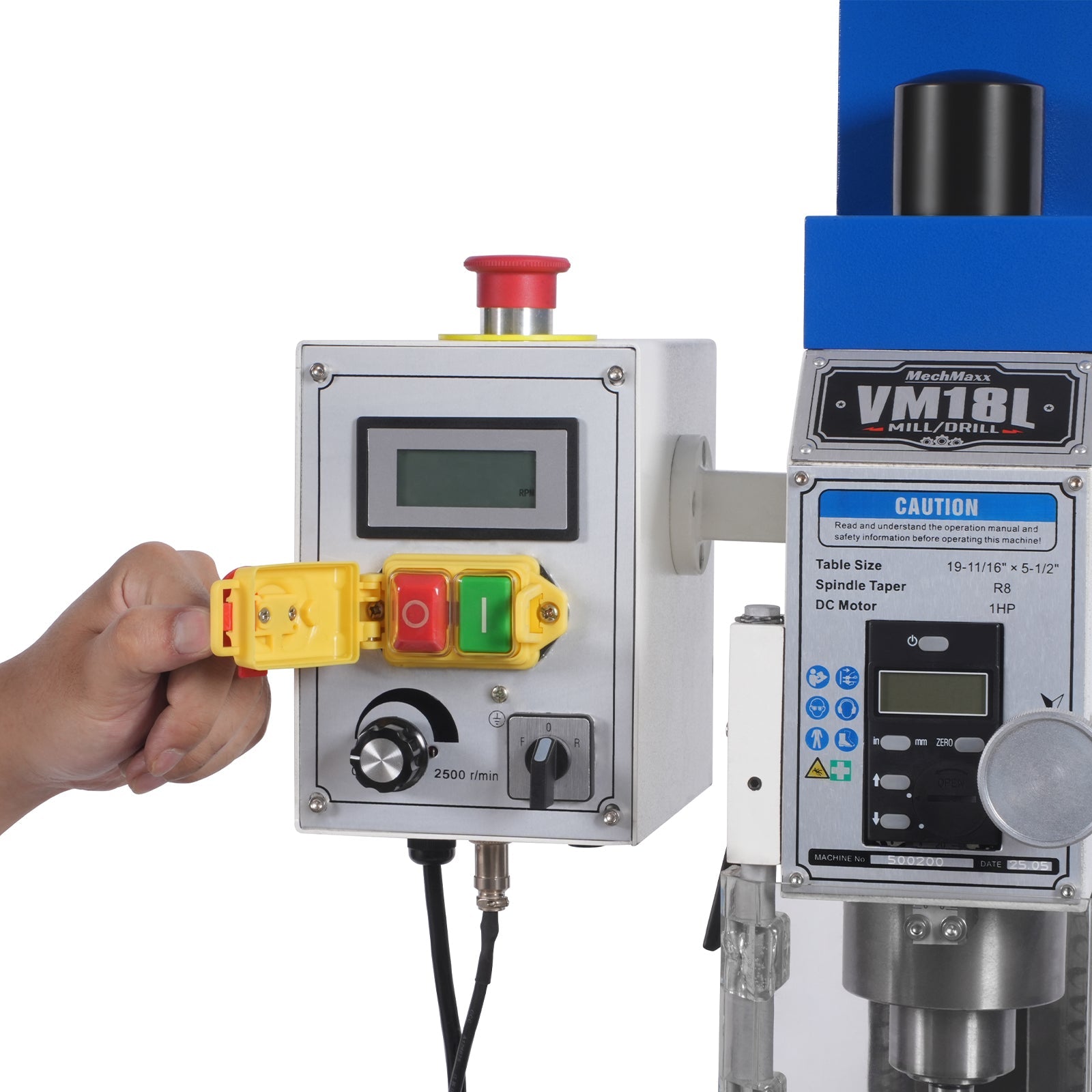 6"x20'' Benchtop Mill Drill Machine with DRO Brushless Motor, Variable Speed, R8 Spindle, 1 HP, 110V, Compact Milling Drilling Tool for Garage Shop, DIY Metalworking without Stand VM18LD