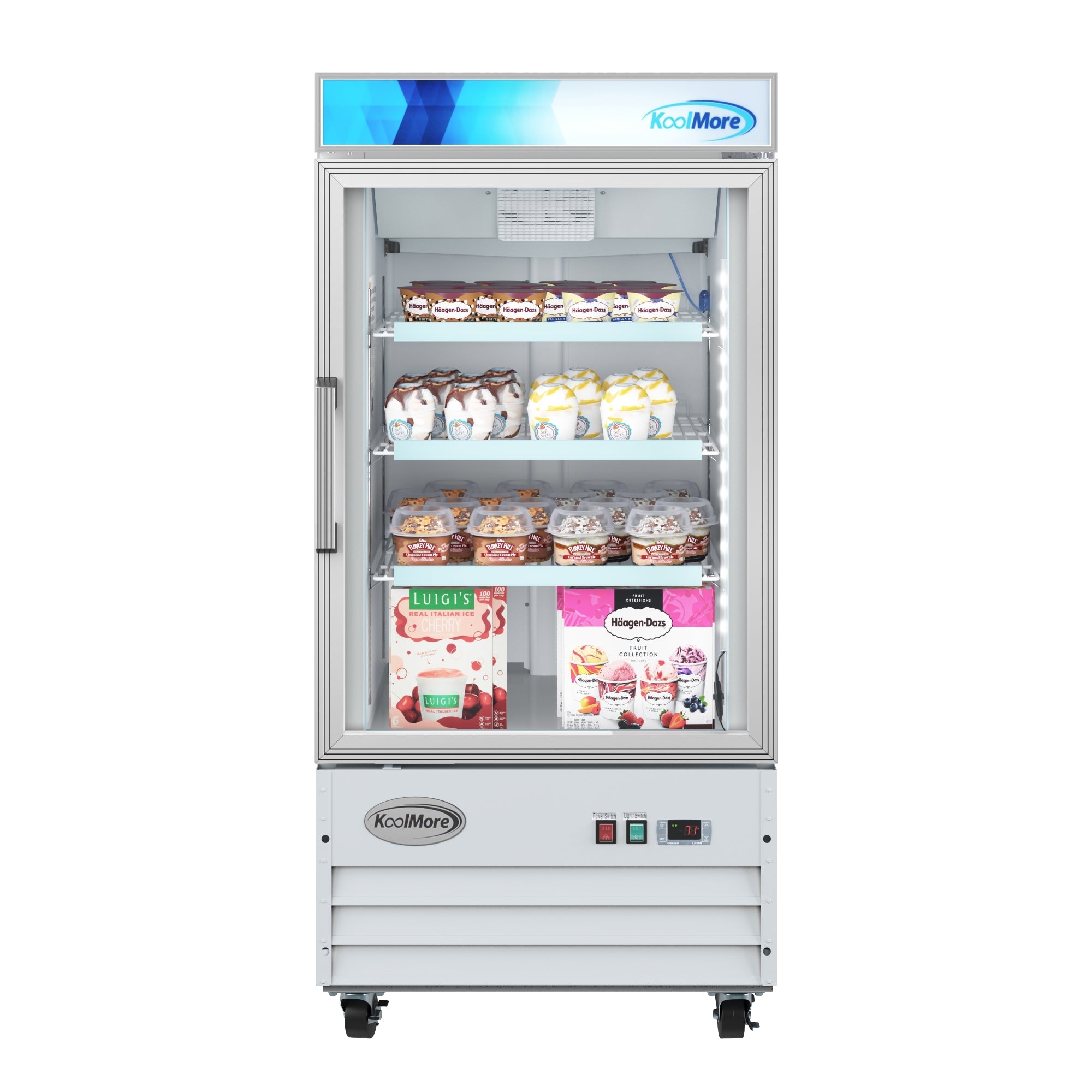 26 in. 1-Door Commercial Display Merchandiser Freezer 9 cu. ft. in White