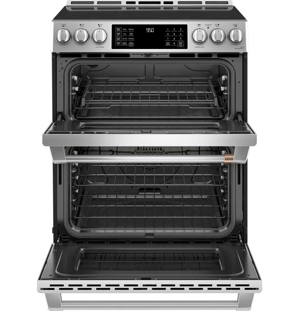 CAFÉ™ 30" Smart Slide-In, Front-Control, Induction and Convection Double-Oven Range
