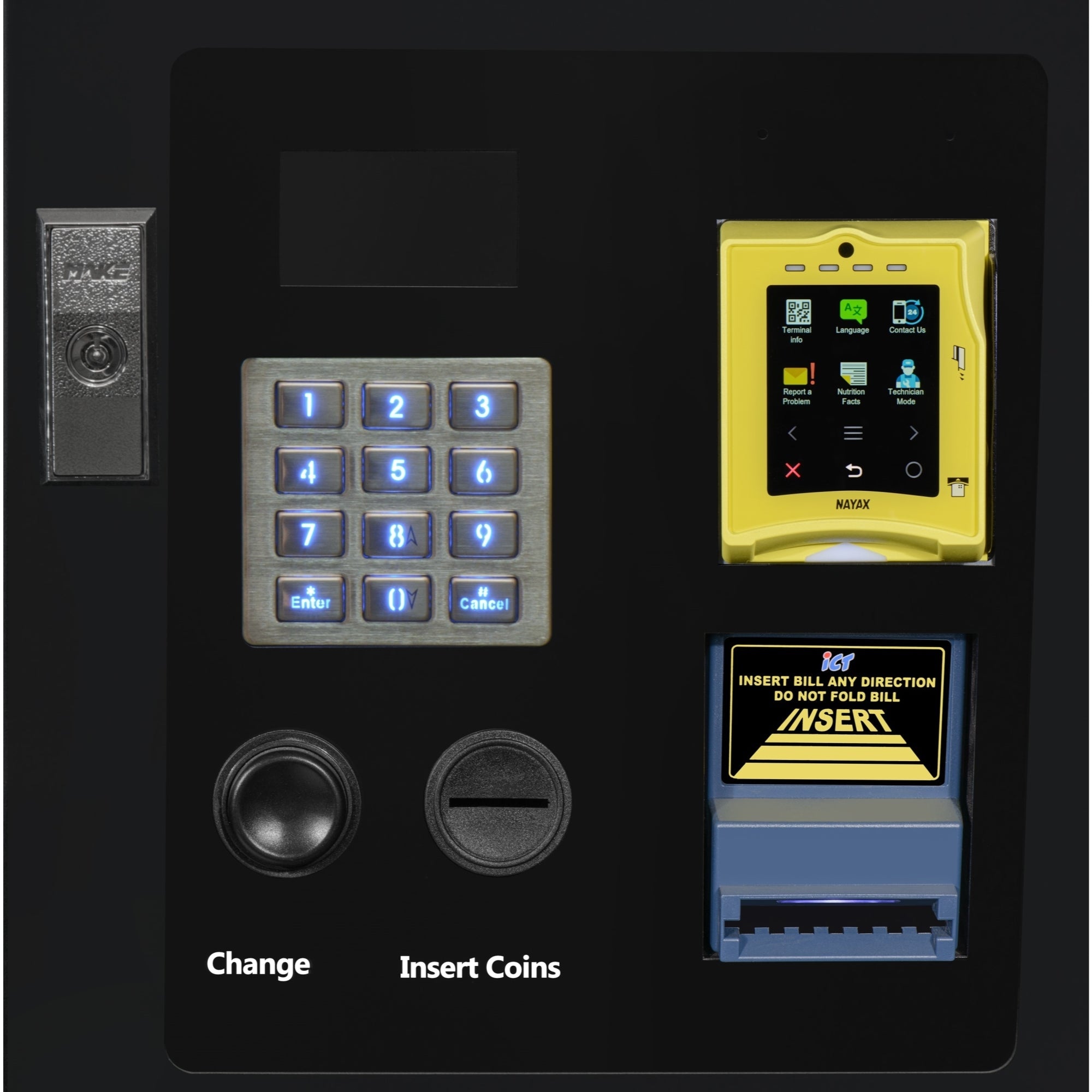 50 in. 60-Slot Snack Vending Machine with 22-inch Touch Screen, Credit Card Reader, Bill and Coin Acceptor in Black, Non-Refrigerated