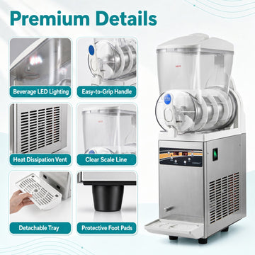 Costway Commercial Slushy Machine Single Tank 507 oz 41147230 New