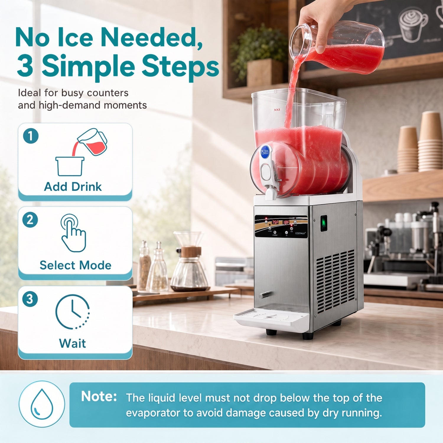 Costway Commercial Slushy Machine Single Tank 507 oz 41147230 New