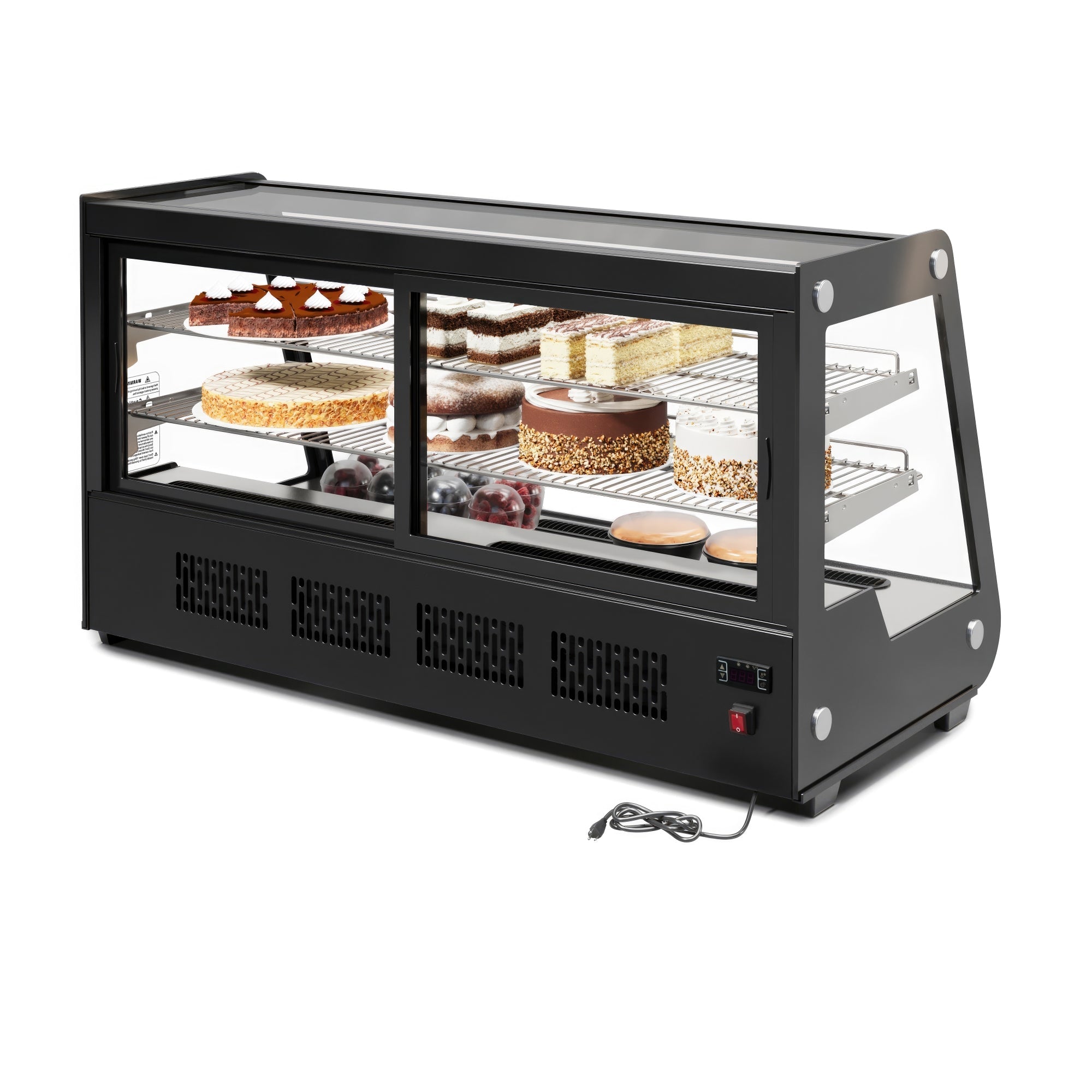 48 in. Countertop Bakery Display Refrigerator in Black, 7 cu. ft.