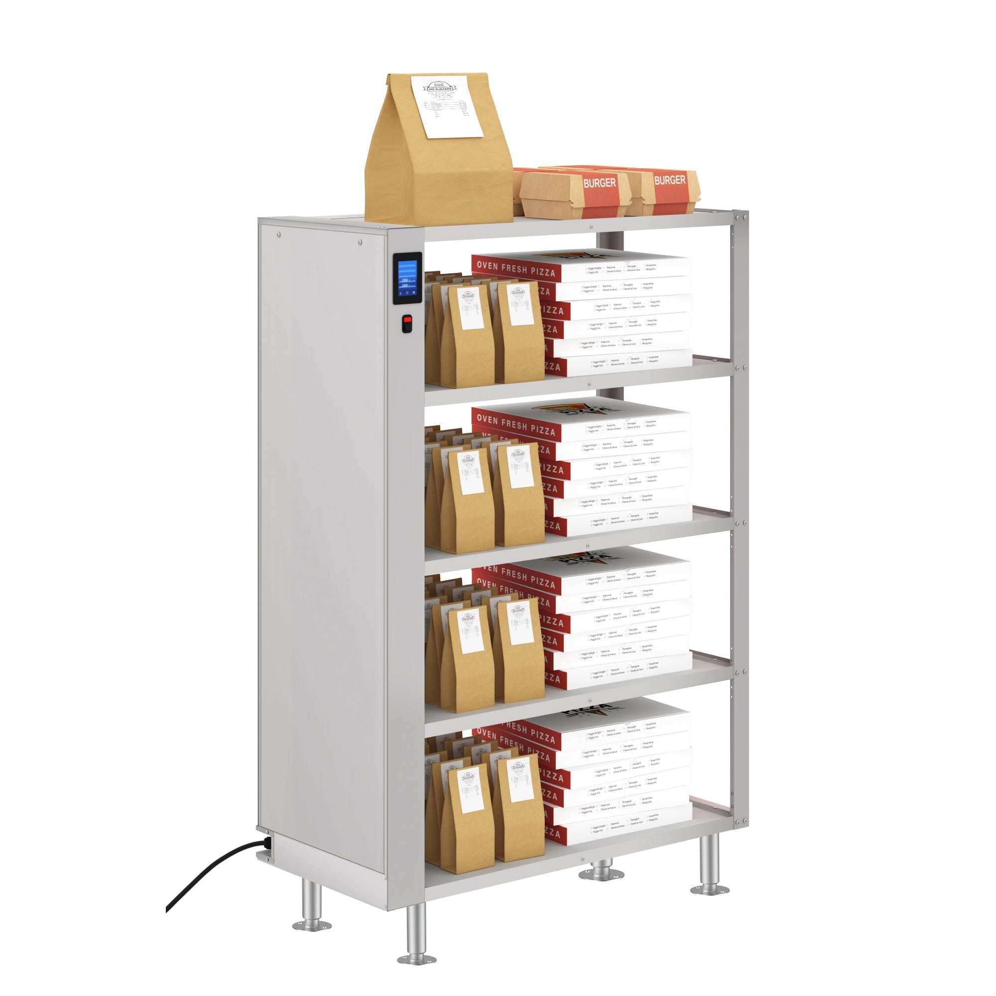 Five-Shelve Commercial Take Out Warmer Cabinet with Touch Screen in Stainless-Steel, UL and NSF Listed