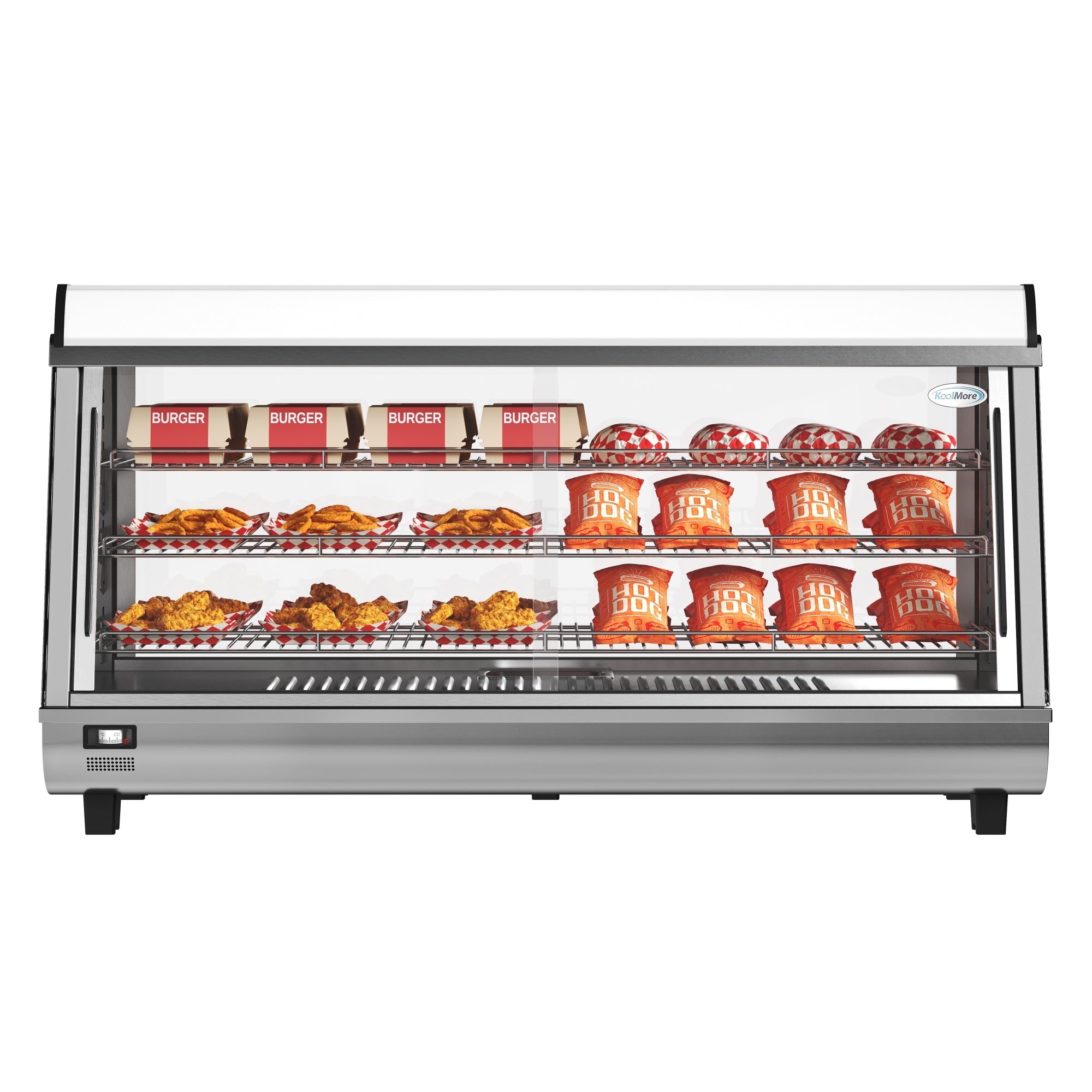 48 in. Glass Countertop Display Warmer, 6.5 cu. ft. in Stainless Steel