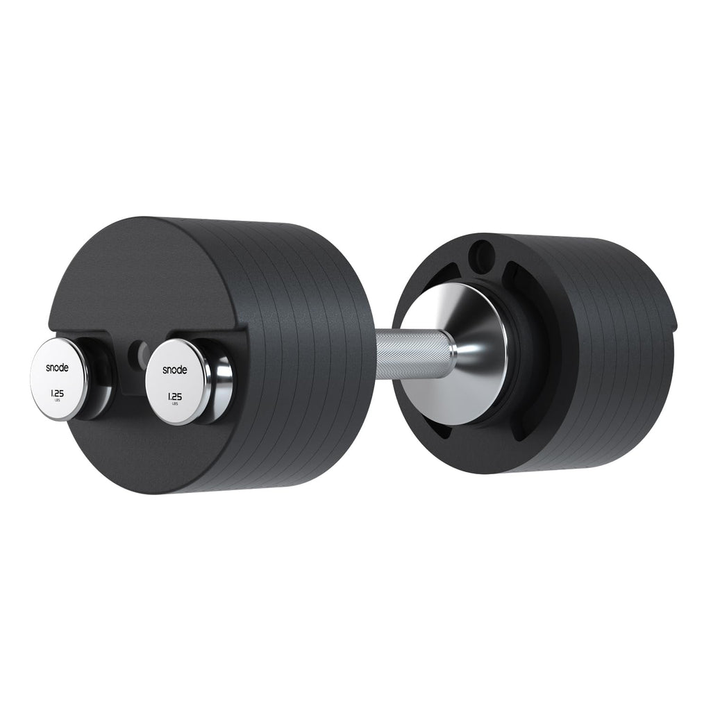 SNODE AD80 Cast Iron Adjustable Dumbbell 80lb with 8 weight adders - Adjustable Weights, Anti-Slip Metal Handle, Compact Design, Adjust in Second, Advanced Strength Training Home Gym for Men and Women