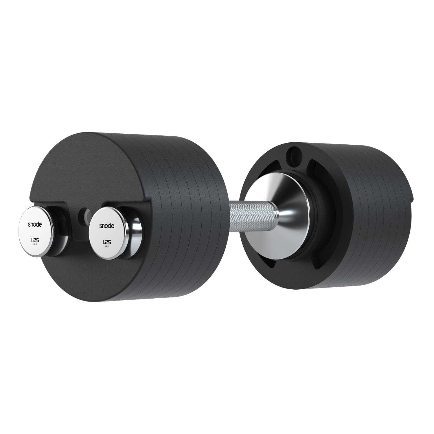 SNODE AD80 Cast Iron Adjustable Dumbbell 80lb with 8 weight adders - Adjustable Weights, Anti-Slip Metal Handle, Compact Design, Adjust in Second, Advanced Strength Training Home Gym for Men and Women
