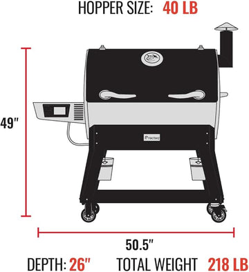 recteq Pellet Grill Smoker - Flagship 1600, Wood Pellet Smoker, BBQ, Wi-Fi Smart Grill, 1600 Sq. In. Cook Space, 40 lbs Hopper, Grilling Basics Bundle