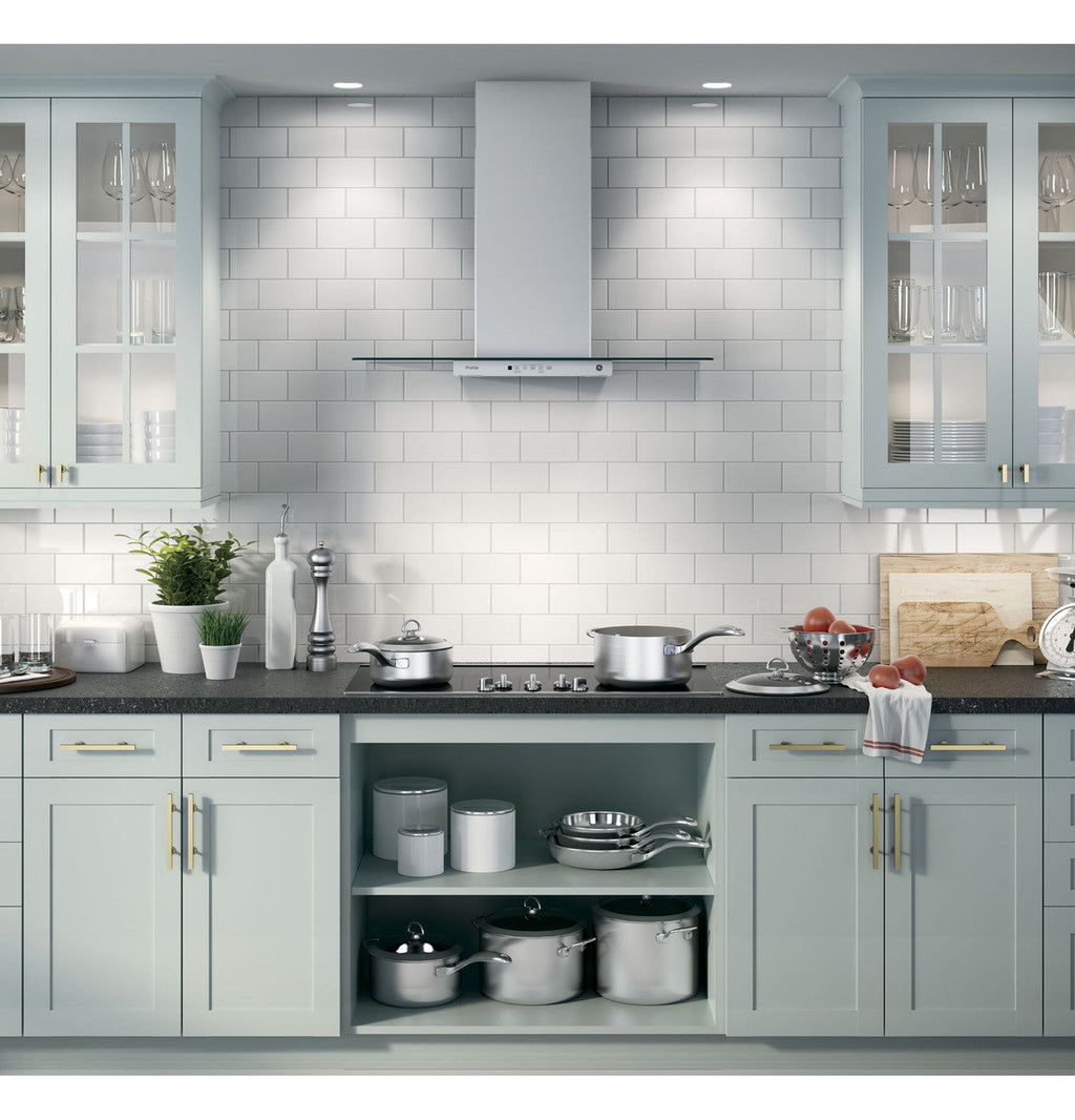 GE Profile™ Series 36" Wall-Mount Glass Canopy Chimney Hood