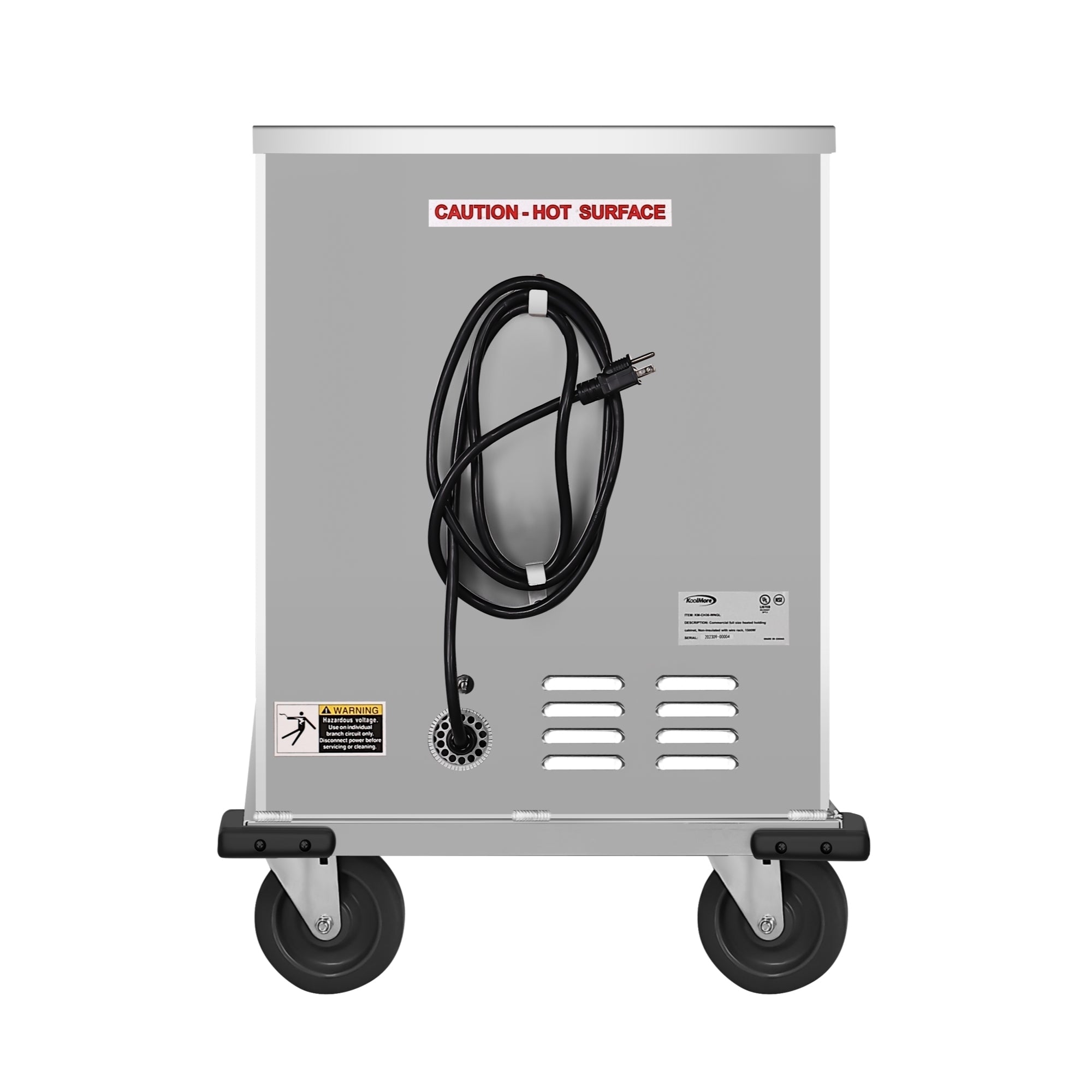 33 in. Commercial Non-Insulated Half Size Heated Holding/Proofing Cabinet with Glass Door and 12-Pan Capacity in Silver