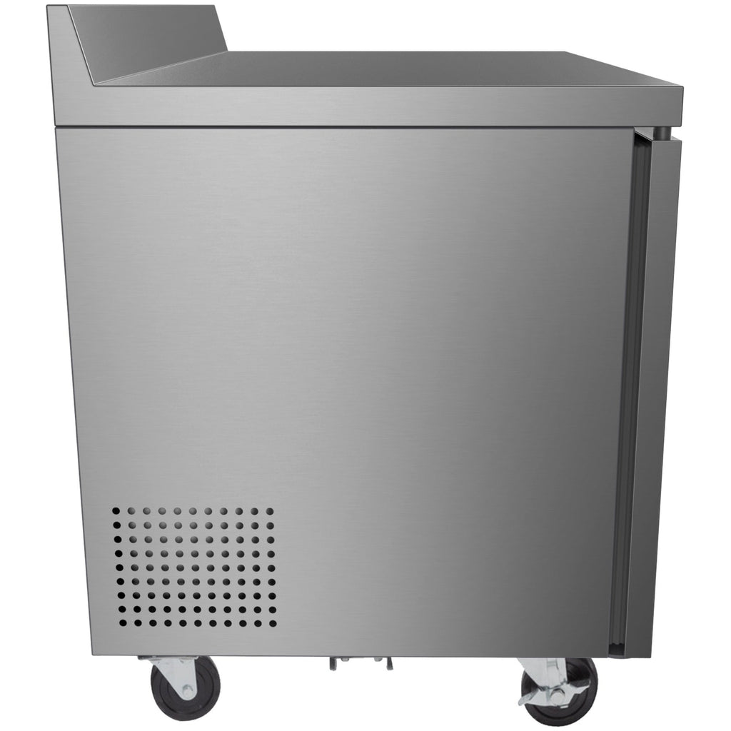 48 in. Stainless Steel Two-Door Worktop Commercial Freezer with 3.5 in. Backsplash, 12 cu. ft.