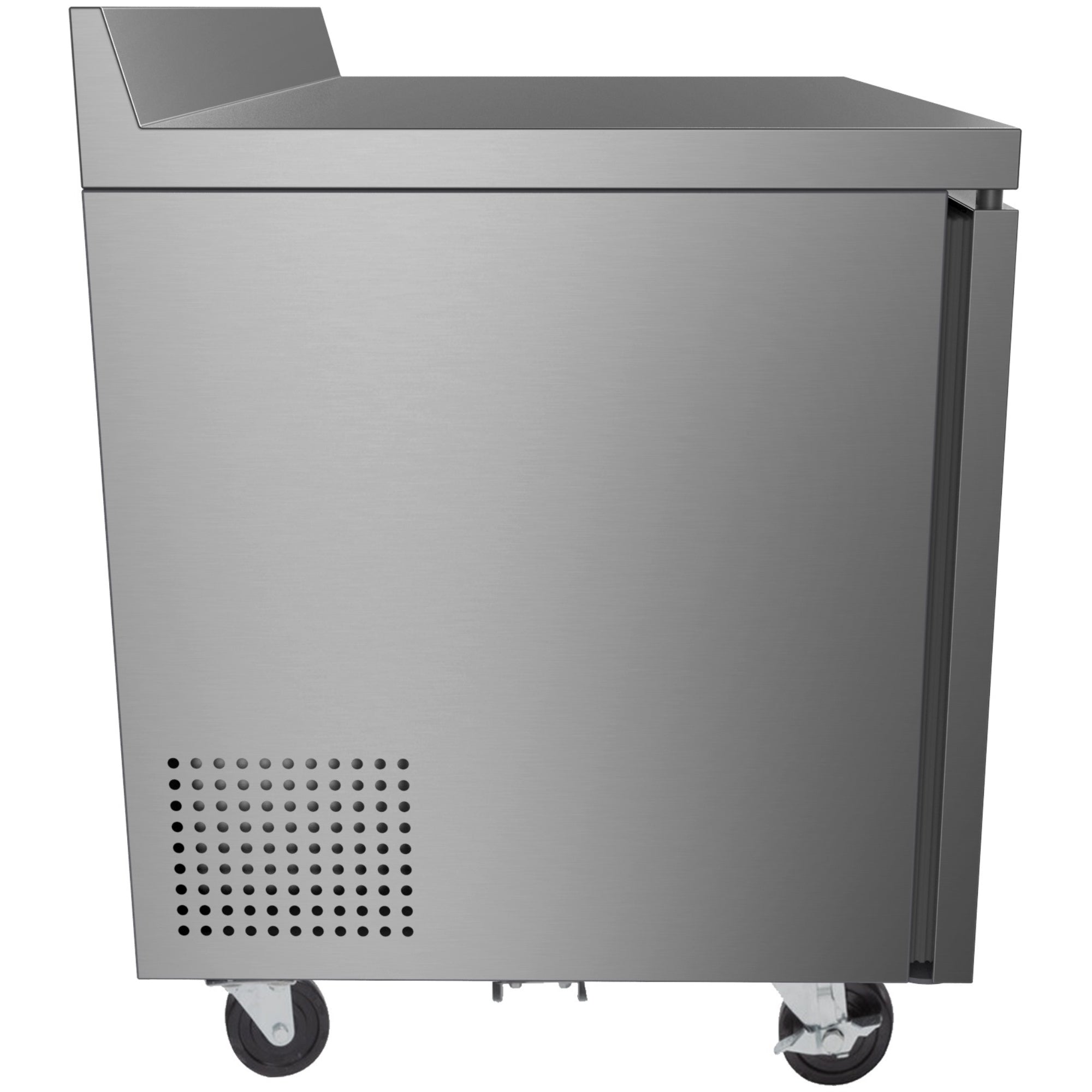48 in. Stainless Steel Two-Door Worktop Commercial Freezer with 3.5 in. Backsplash, 12 cu. ft.
