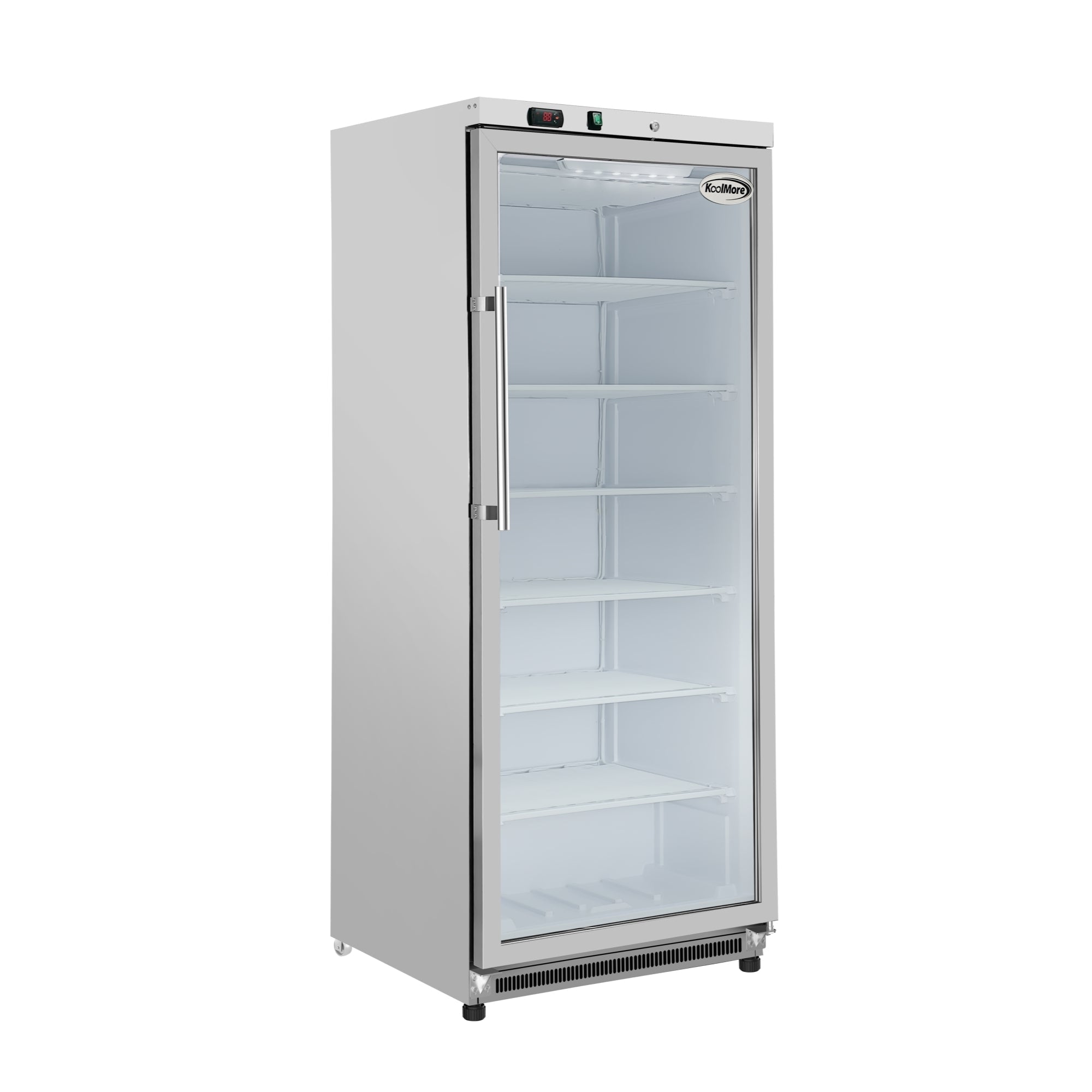 21 Cu. Ft. Commercial Freezer with Glass Door in Stainless Steel - Manual Defrost