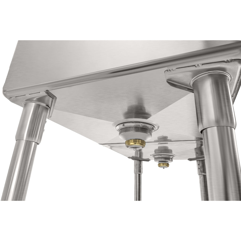 42 in. 16-Gauge 2-Compartment Commercial Sink with Backsplash, Bowl Dimensions 18"x18"x14" in Stainless-Steel