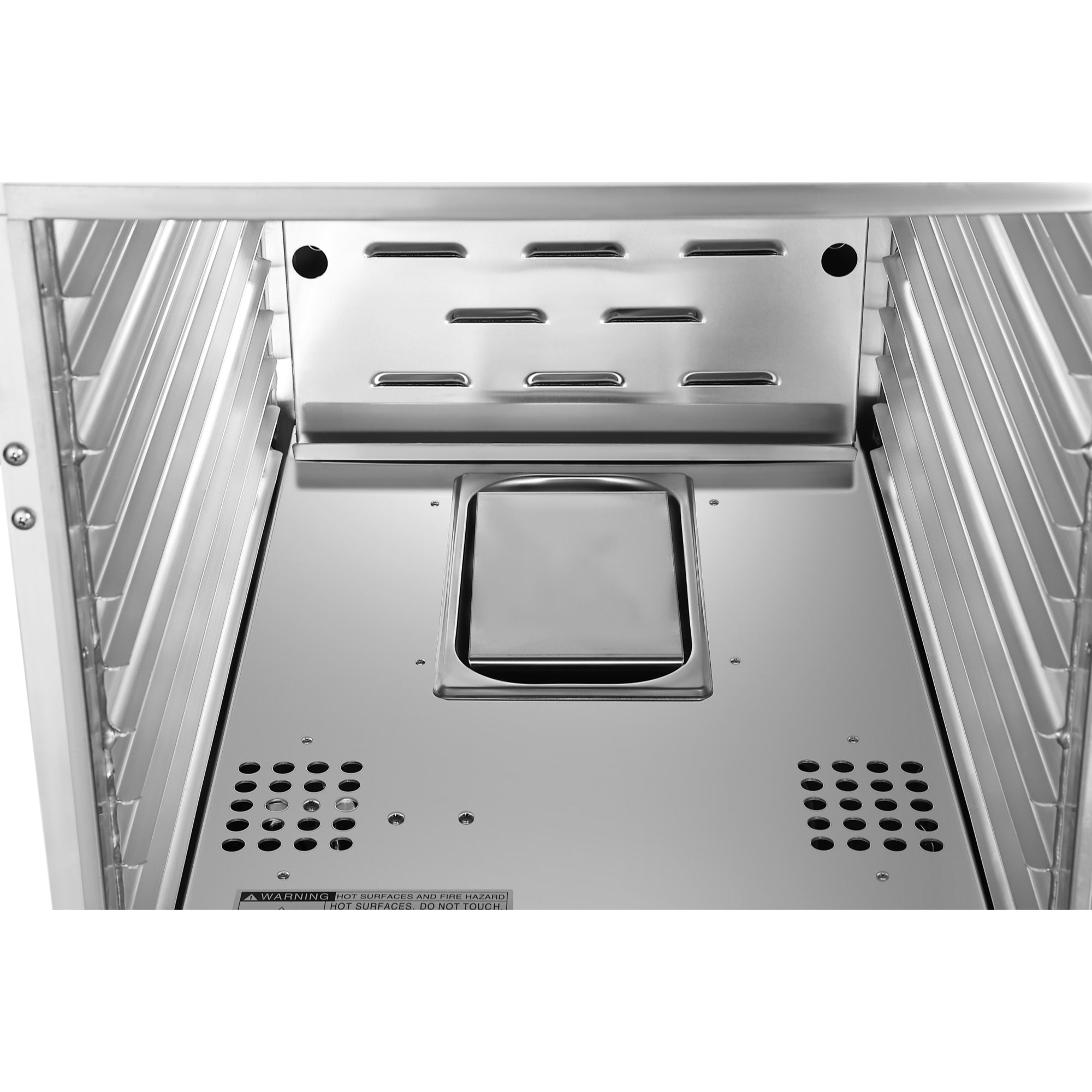 33 in. Commercial Non-Insulated Half Size Heated Holding/Proofing Cabinet with Glass Door and 12-Pan Capacity in Silver