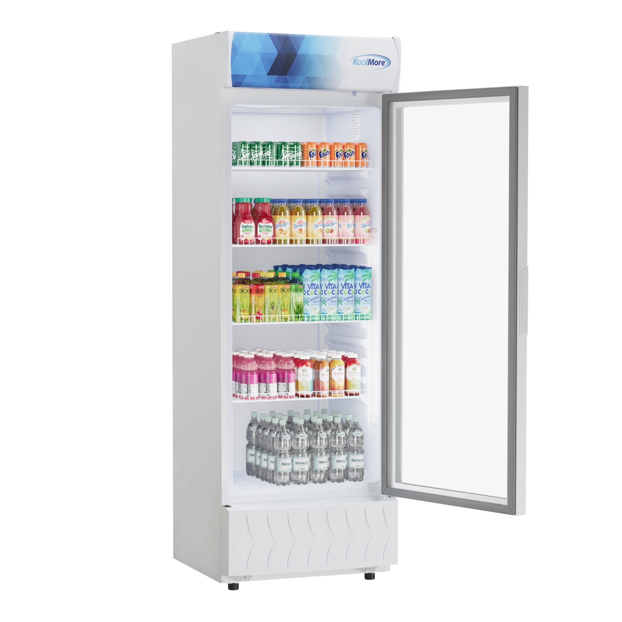 24 in. One-Door Commercial Merchandiser Refrigerator in White,12 cu. ft.