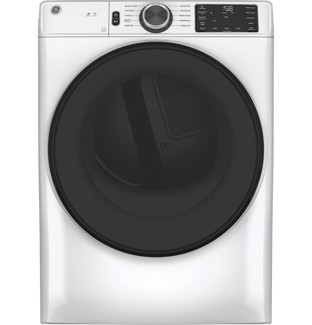 GE GE® ENERGY STAR® 7.8 cu. ft. Capacity Smart Front Load Electric Dryer with Sanitize Cycle