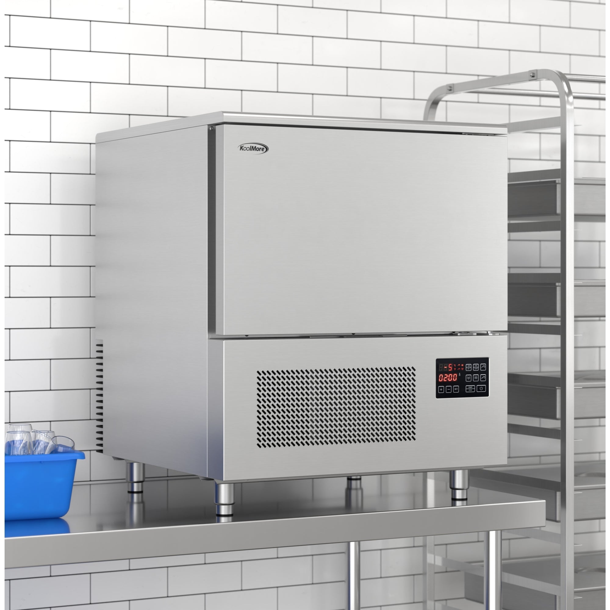 30 in. Commercial Countertop Blast Chiller 30 lbs Rapid Chill / 26.5 lbs Rapid Freeze with ETL for Safety and Sanitation with a 5-Pan Capacity in Stainless-Steel