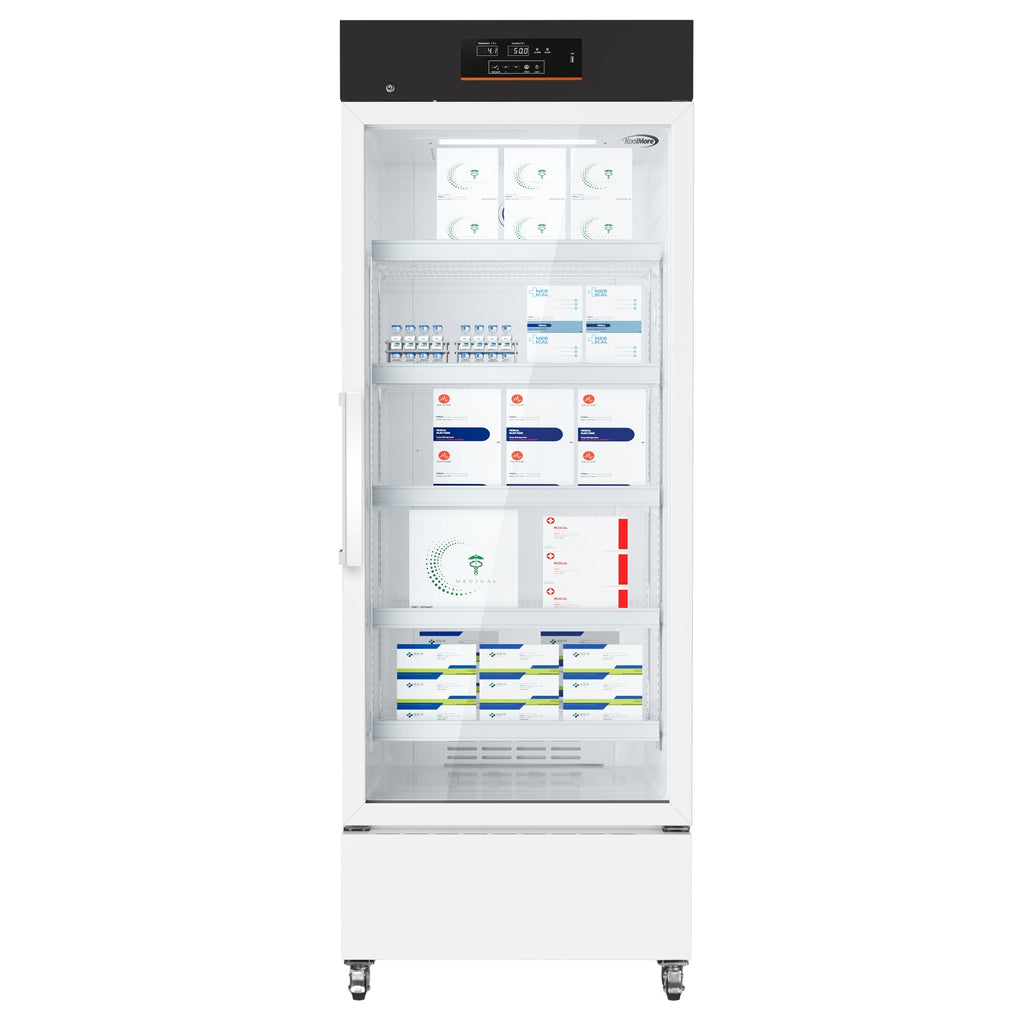 25 in. 15 cu. ft. Medical Pharmacy Refrigerator With Multi-Level Emergency Alarms in White, UL Listed