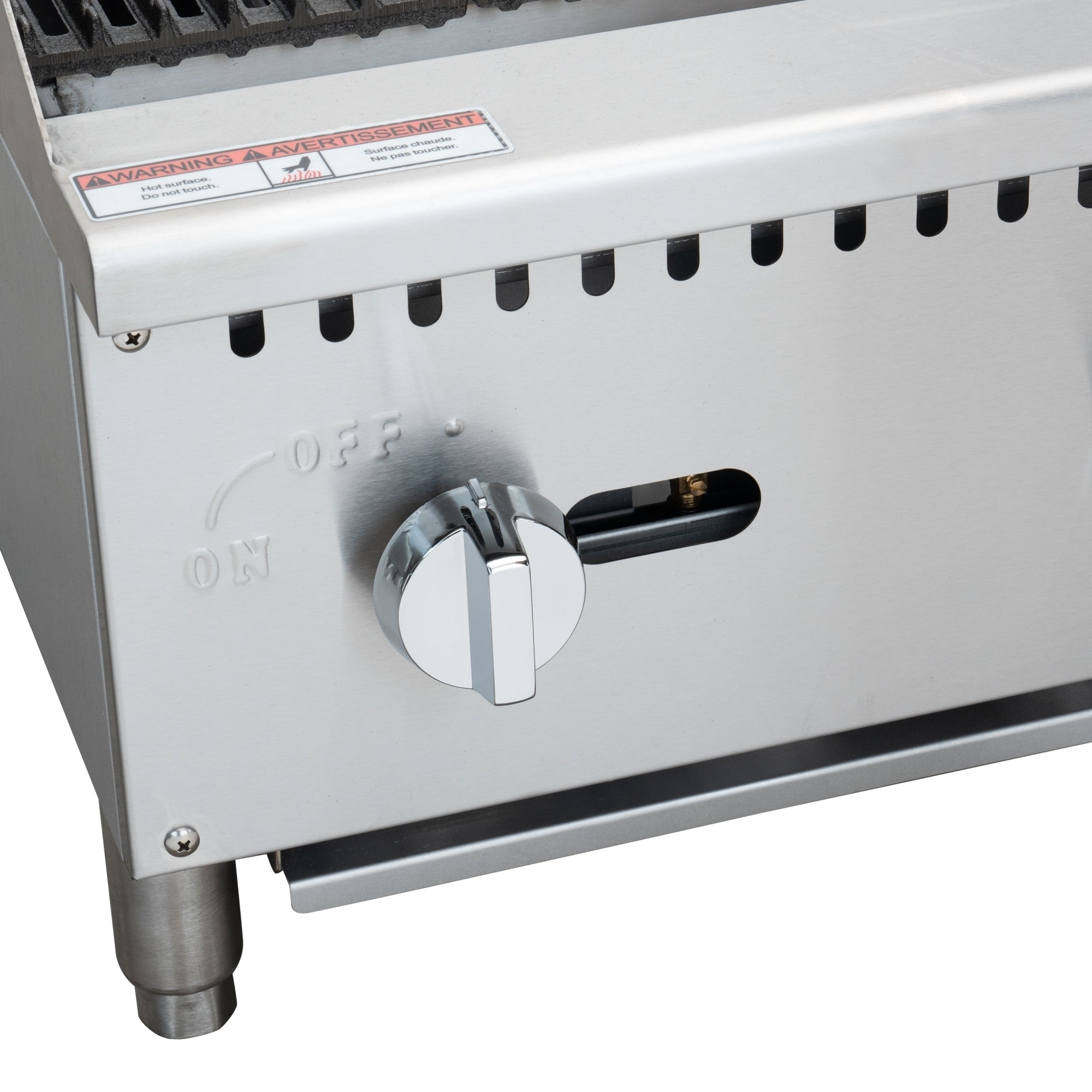 24 in. Commercial 2-Burner Natural Gas Charbroiler with 60,000 BTU in Stainless-Steel