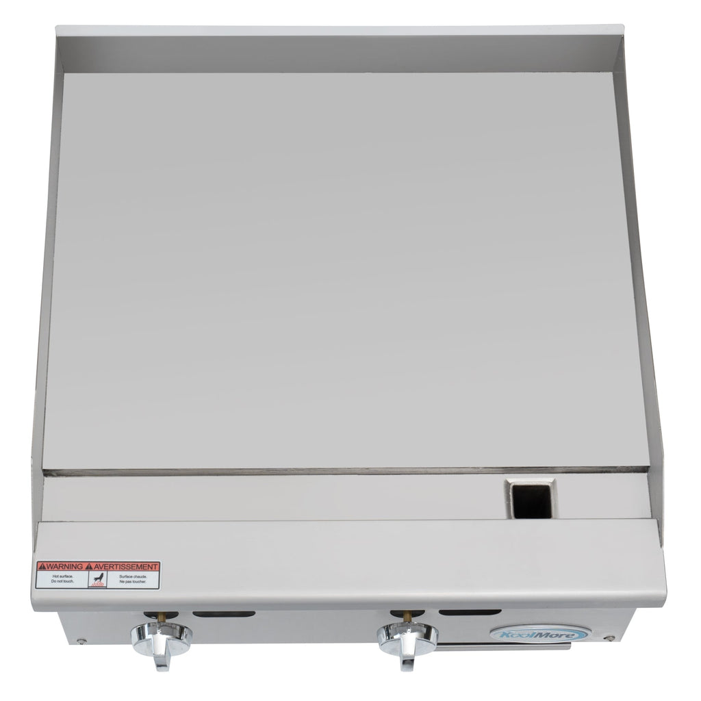 24 in. Natural Gas 2-Burner Griddle with 60,000 BTU in Stainless-Steel
