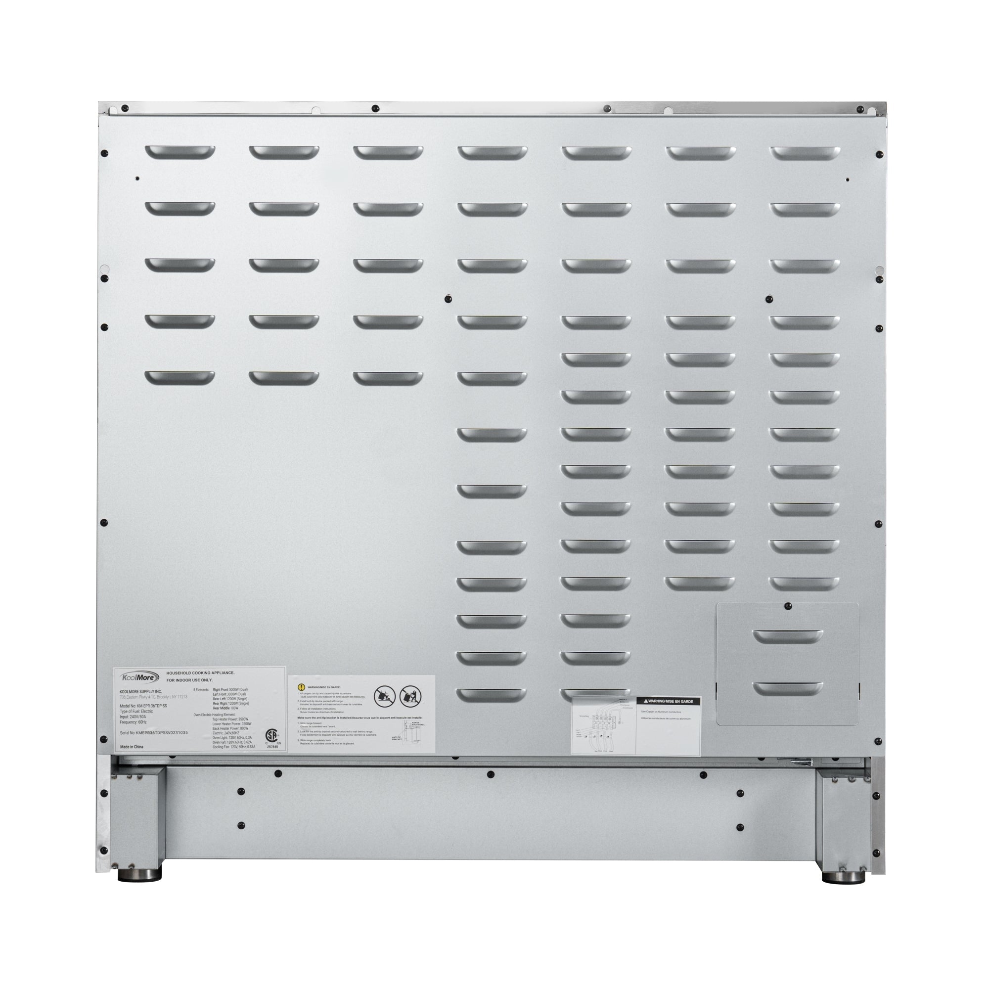 36 in. Electric Professional Range with Tilt Panel and Digital controls, Self-Cleaning, 16300W of Power, 240V in Stainless-Steel
