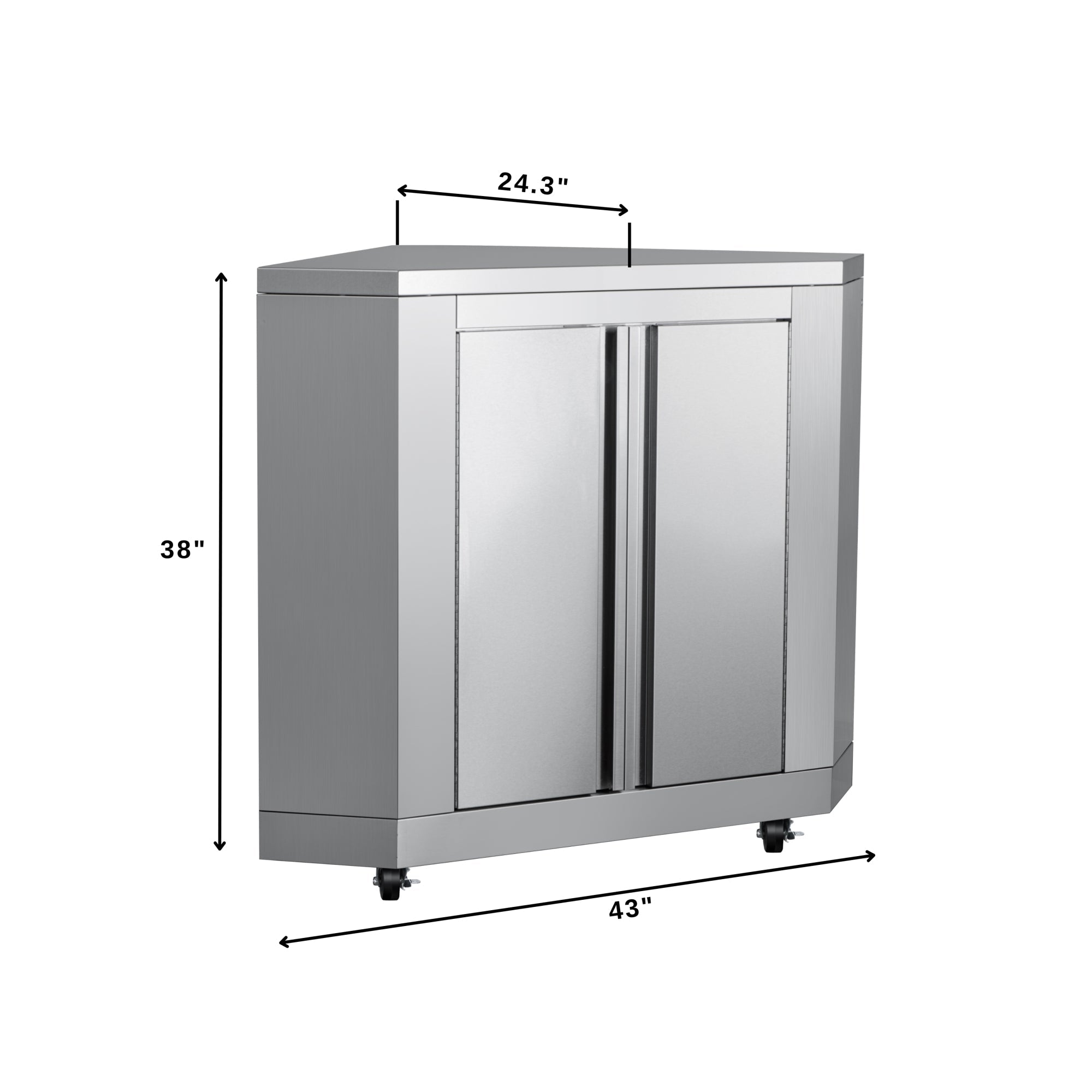 KoolMore Outdoor Kitchen Series Modular Kitchen with a Dual Fuel Pizza Oven, Corner Cabinet, Sink, 30 in. BBQ Grill and Cabinet in Stainless-Steel