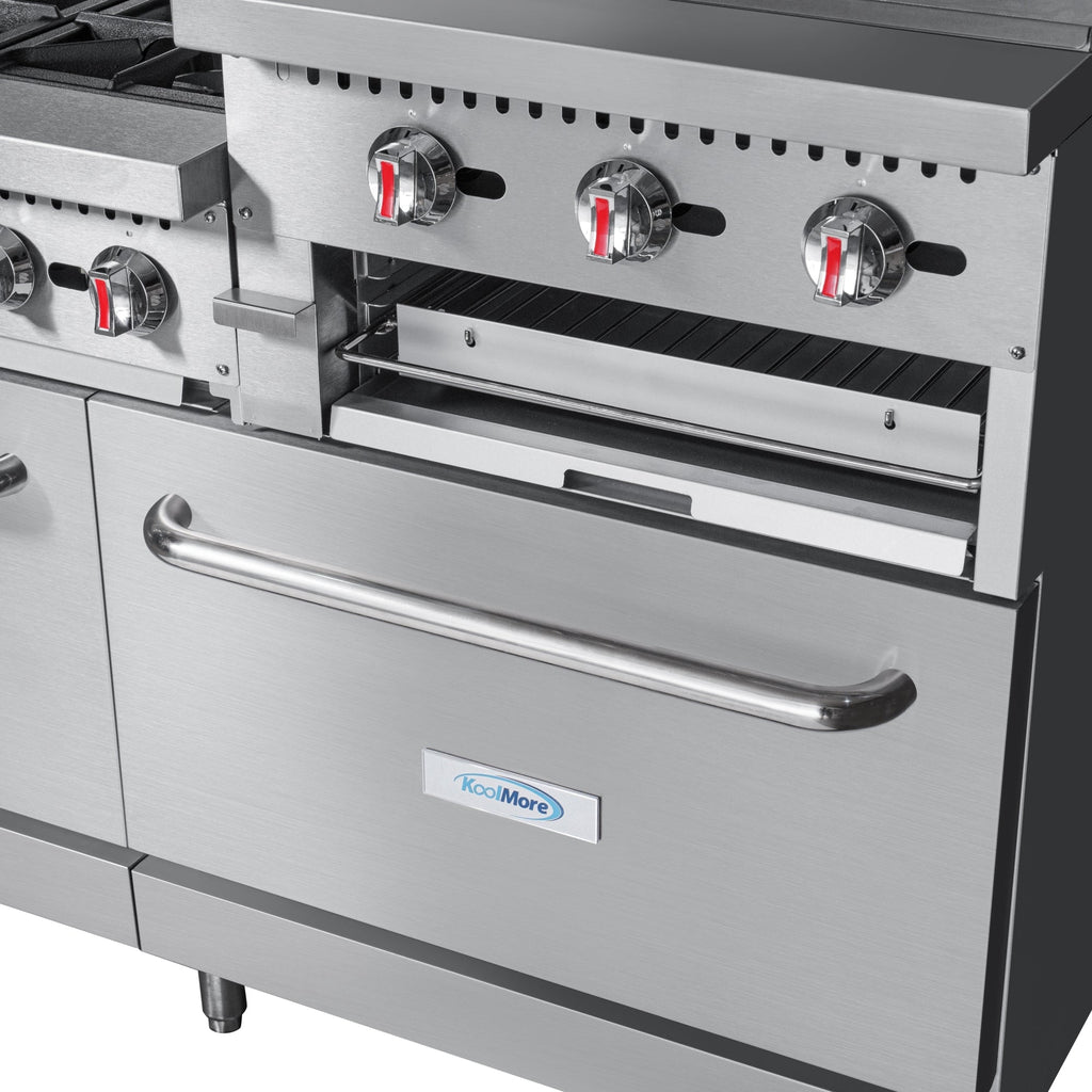 60 in. 6 Burner Commercial Natural Gas Range with 24 in. Griddle and Broiler