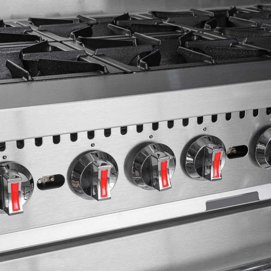 60 in. Commercial 10 Burner Natural Gas Range in Stainless-Steel