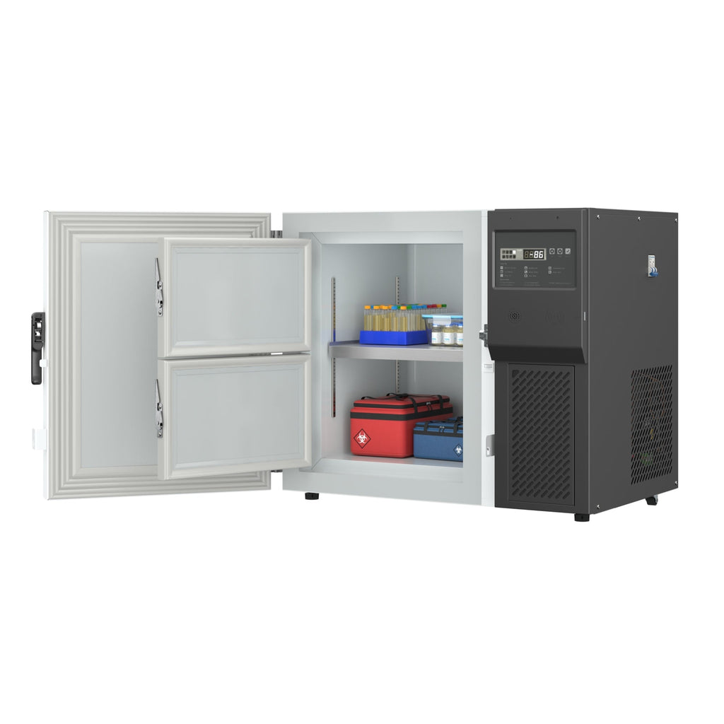 37 in. -86 C Undercounter Ultra Low Temp Stackable Medical Freezer with Multi Level Emergency Alarms, LED Display and 9,000 2ml Vial / 4 cu. ft. Storage Capacity in White