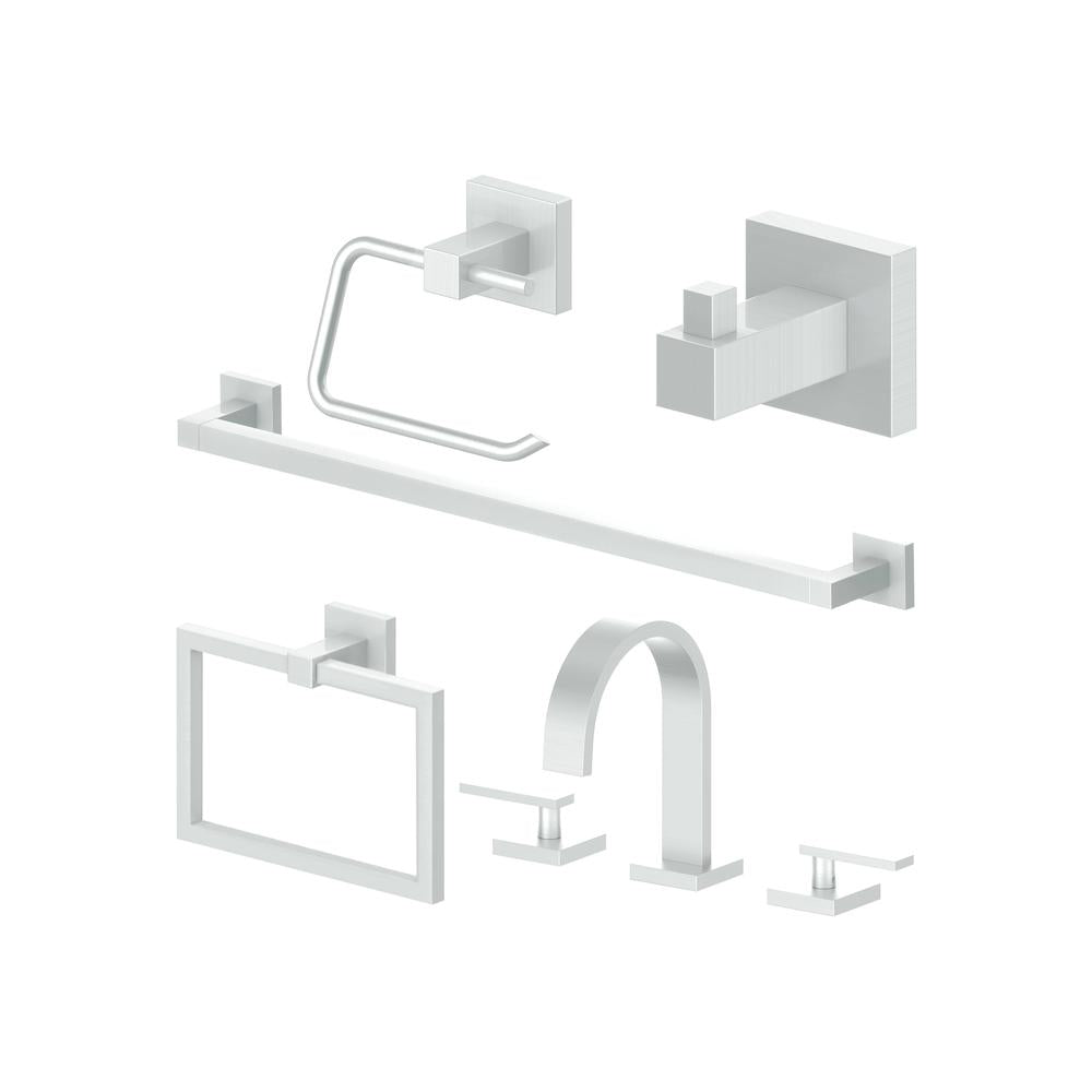 ZLINE Bliss Bathroom Hardware Package with Faucet, Towel Rail, Hook, Ring and Toilet Paper Holder with Color Options (5BP-BLSACCF) main image.