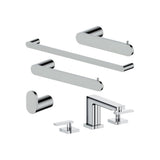 ZLINE Crystal Bay Bathroom Hardware Package with Faucet, Towel Rail, Hook, Ring and Toilet Paper Holder with Color Options (5BP-CBYACCF) main image.