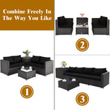 Costway 5-Pc Patio Furniture Set w/ 50000 BTU Propane Fire Pit Table 94620310 New