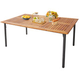 Costway 5-Pc Patio Wicker Cushioned Dining Set w/ Umbrella Hole 92635178 New