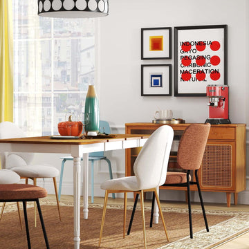 Costway 5-in-1 Dining Room Set Extendable Table 4 Chairs Electric Fireplace Media Console Bamboo Sideboard 97268298 New