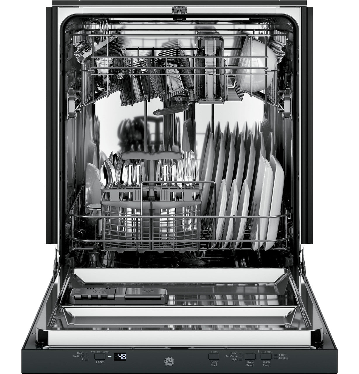 GE® ENERGY STAR® ADA Compliant Stainless Steel Interior Dishwasher with Sanitize Cycle