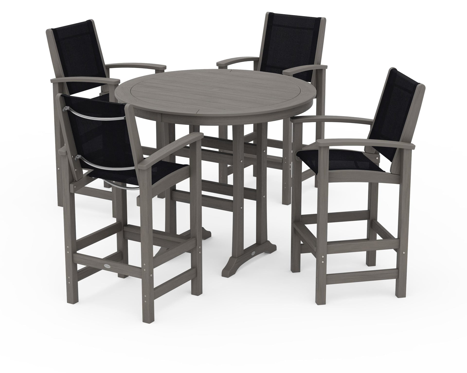 Coastal 5-Piece Nautical Trestle Bar Set