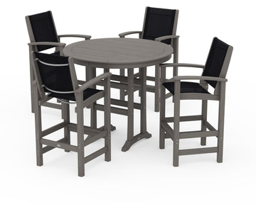 Coastal 5-Piece Nautical Trestle Bar Set