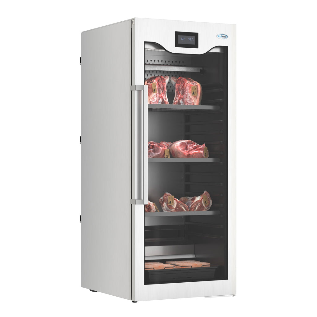 27.5 in. Commercial Dry Ager Refrigerator for Meat Featuring Hanging Rack with Hooks, Charcoal Filter, and Antimicrobial Lining, 17 Cu. Ft.