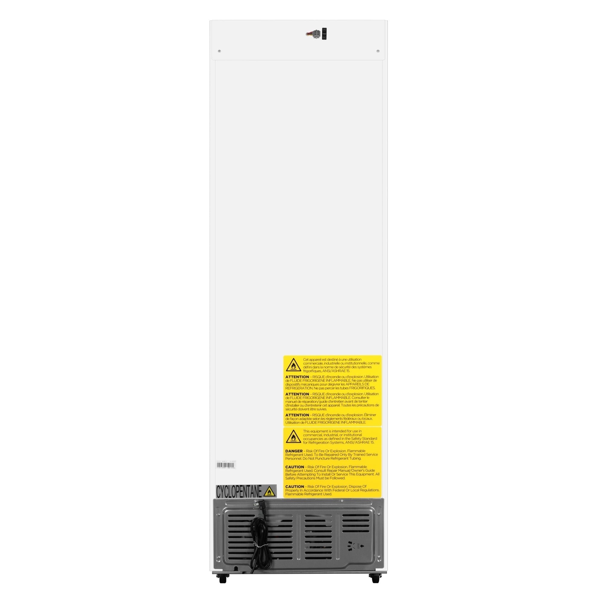 24 in. 11 cu. ft. Medical Pharmacy Refrigerator With Multi-Level Emergency Alarms in White, UL Listed