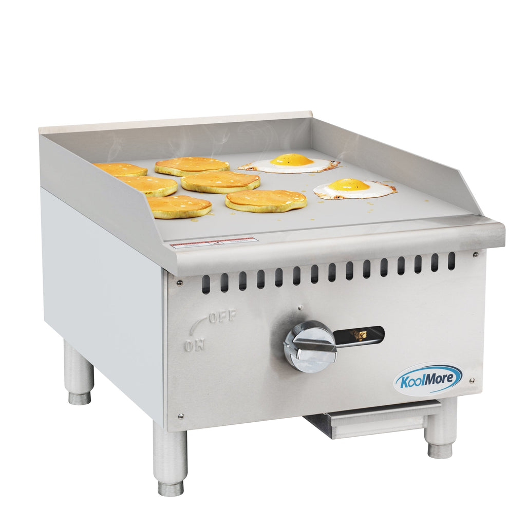 18 in. Natural Gas 1-Burner Griddle with 30,000 BTU in Stainless-Steel