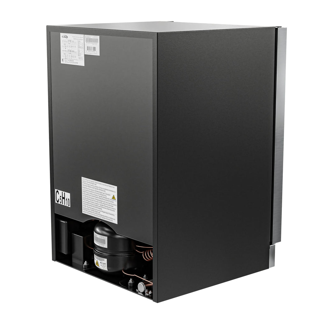 24 in. Dual Zone, Full Glass Door, 21-Bottle/60-Can Wine and Beverage Cooler, Freestanding or Built-in Unit, 4 cu ft.