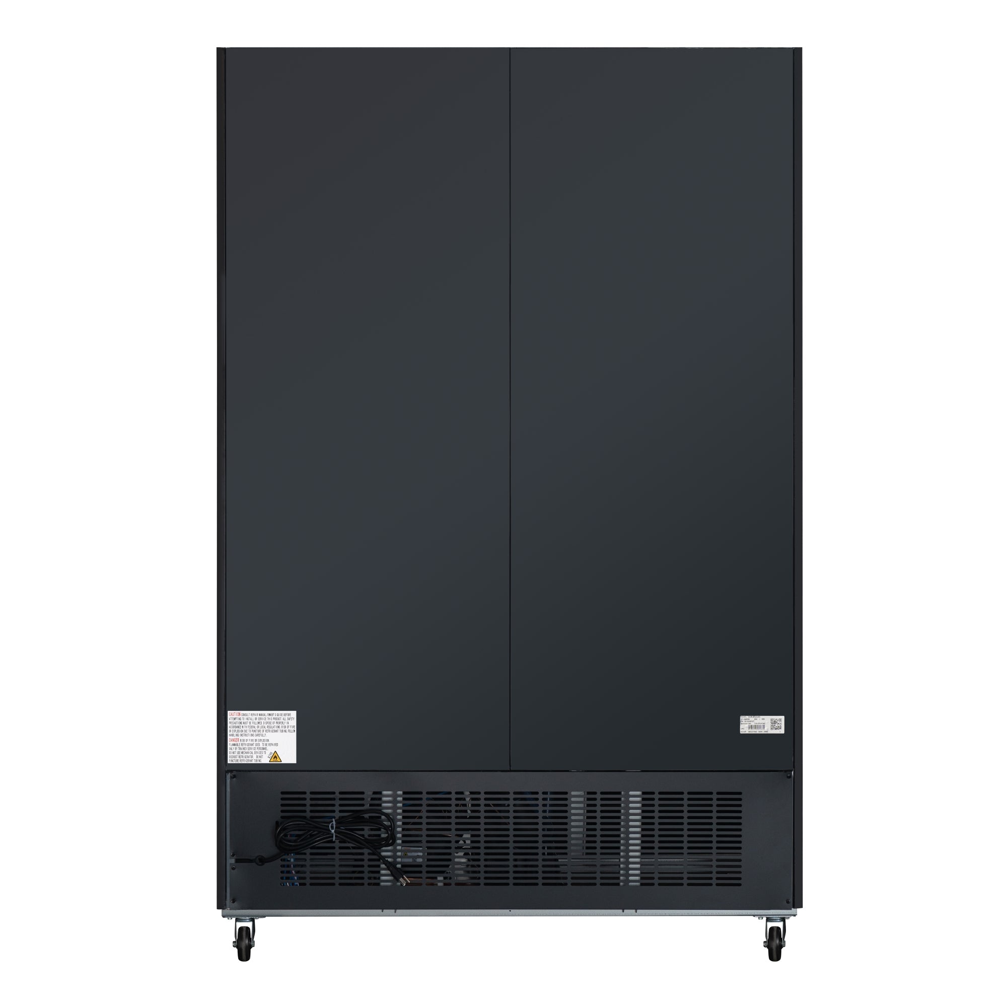 53 in. Commercial Merchandiser Refrigerator with Two Swinging Glass Doors,45 cu. ft. and LED Lighting in Black