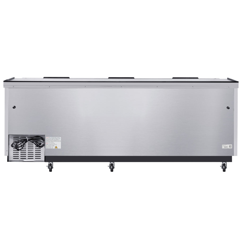 95 in. Commercial Bottle Cooler in Stainless-Steel with Built-In Opener, ETL Listed, 30 cu. ft.