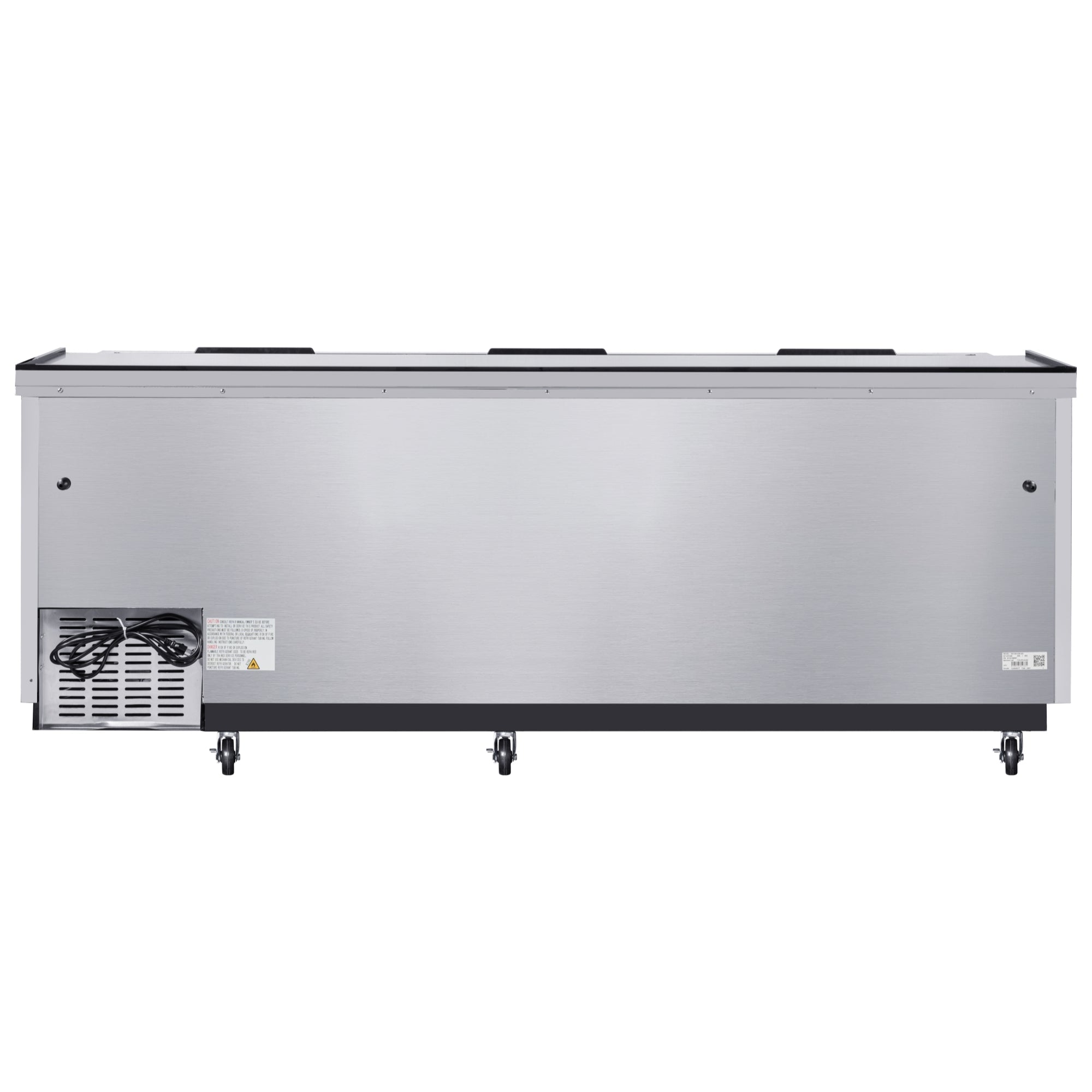 95 in. Commercial Bottle Cooler in Stainless-Steel with Built-In Opener, ETL Listed, 30 cu. ft.