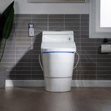 WOODBRIDGE T-0008 Toilet with Advanced Bidet Seat Dual Flush 1/1.6 GPF Temp Control Heated Seat New